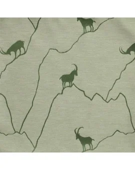 Stoffmsuter Breno mit Steinbock grün hell