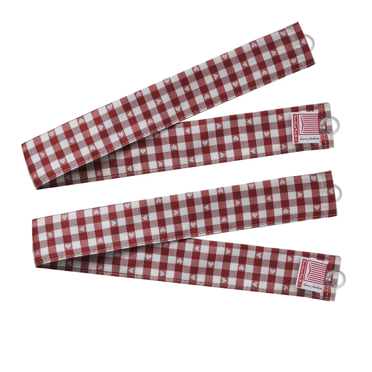 2 Raffhalter Leni rot kariert