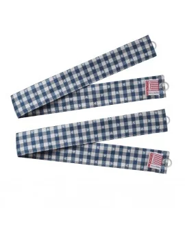 2 Raffhalter Leni blau kariert