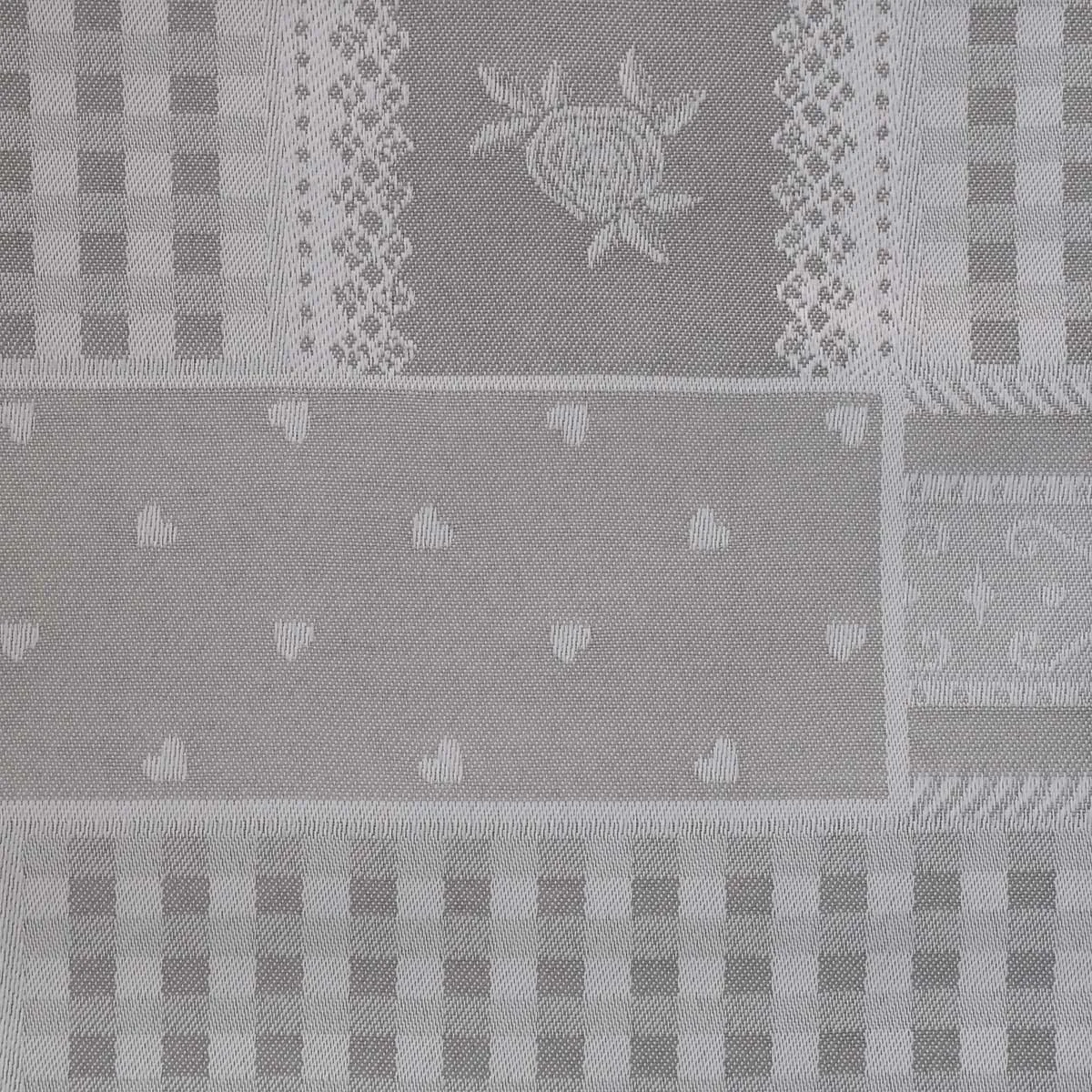 Stoffmuster Marie mit Rose grau 6302905