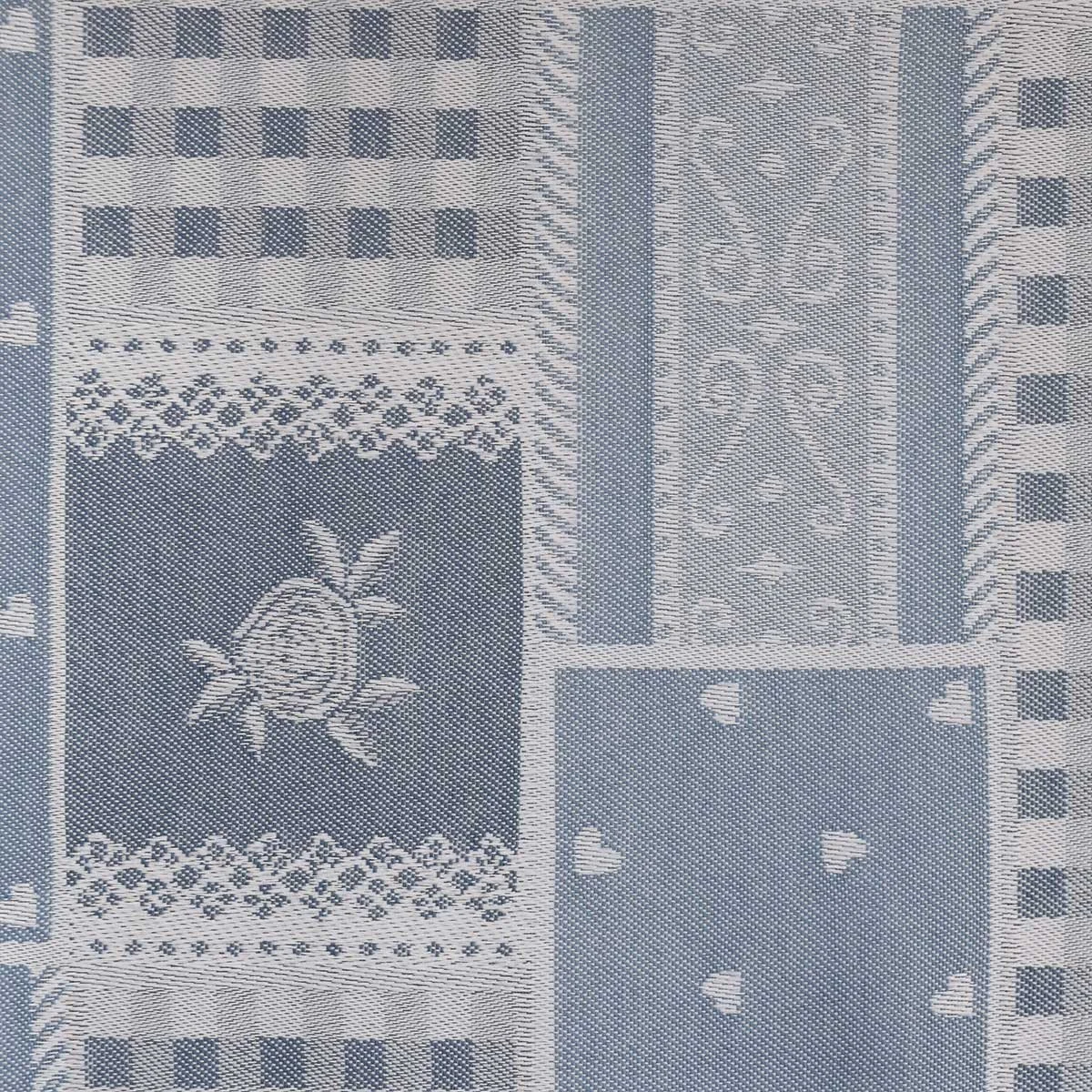 Stoffmuster Marie mit Rose blau 6302934