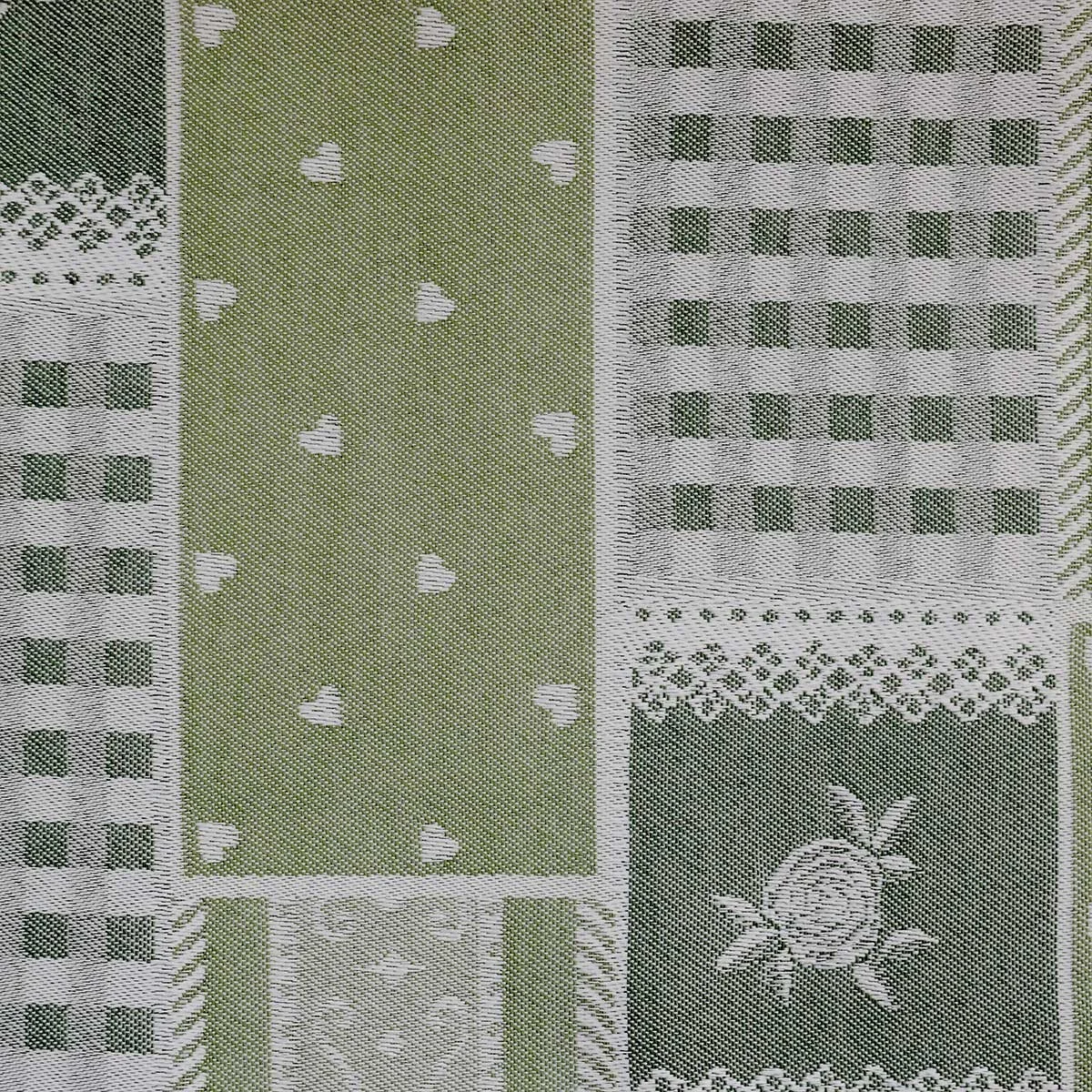 Stoffmuster Marie mit Rose grün 6302944