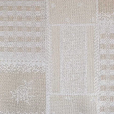 Stoffmuster Marie mit Rose beige 6302952