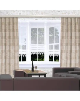 2er Set Landhaus-Reihbandschals Marie mit Rose beige Dekobeispiel