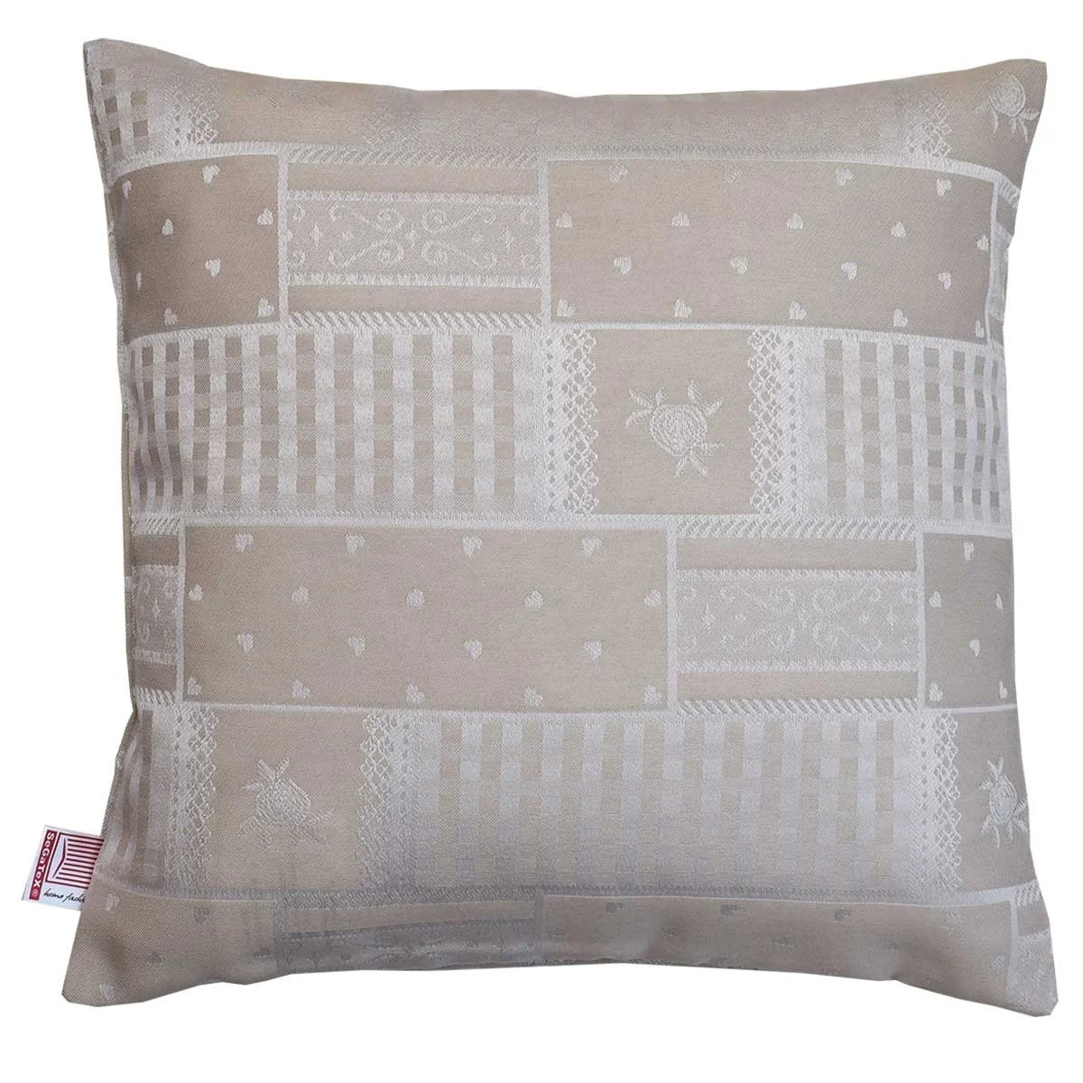 Kissen Marie mit Rose in beige