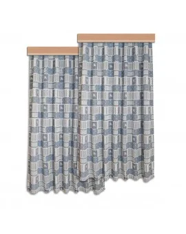2er Set Landhaus-Reihbandschals Marie mit Rose blau