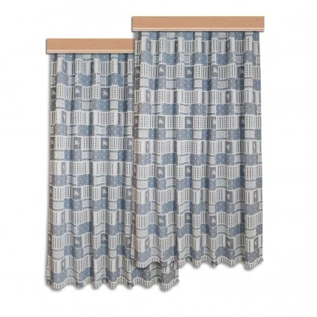 2er Set Landhaus-Reihbandschals Marie mit Rose blau