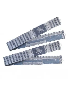 2 Raffhalter Marie mit Rose in blau