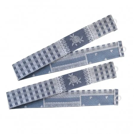 2 Raffhalter Marie mit Rose in blau