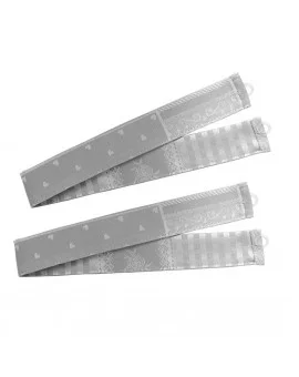 2 Raffhalter Marie mit Rose in grau