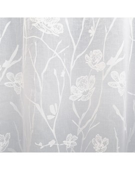 Seitenschal Rory in weiß mit Blüten-Muster Detailbild