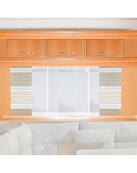 Flächengardine Wohnwagenstore Sophie weiß Caravan-Gardine mit Flächengardine Aiko