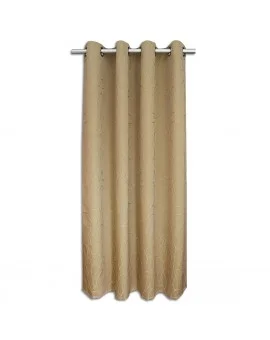 Ösenschal Joran in beige mit Effektstickerei