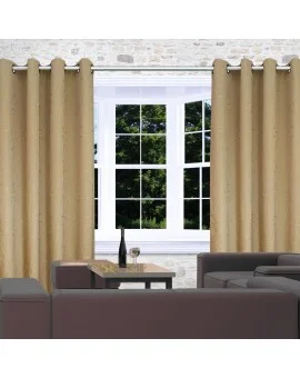 Dekoschal Joran in beige am Fenster