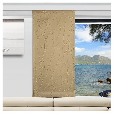 Deko-Paneele Joran beige mit Effektstickerei