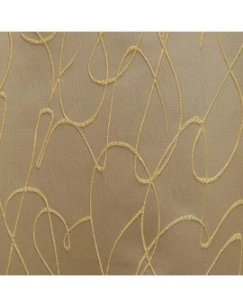 Deko-Paneele Joran beige mit Effektstickerei Stoffmuster