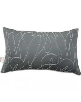 Kissen Joran in grau 50 x 30 cm mit Effektstickerei