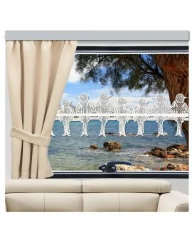 Caravan Feenhaus-Scheibengardine Spatzen Beispielbild