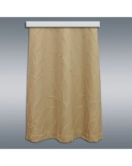 Dekoschal Joran in beige mit Effektstickerei Musterbild