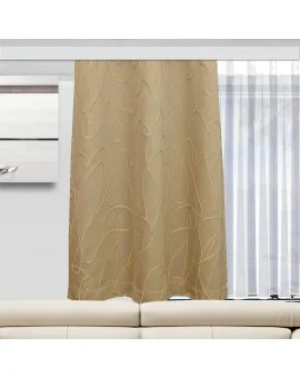 Bestickter Seitenschal Joran in beige Dekobeispiel
