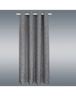 Seitenschal Joran in grau mit Effektstickerei Musterbild