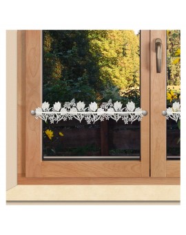 Feenhaus-Gardine Tulpen am Fenster