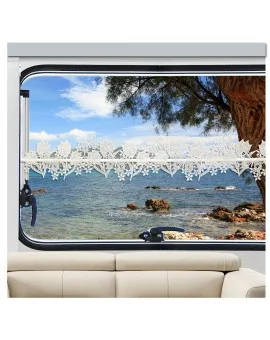 Feenhaus-Gardine Tulpen am Fenster