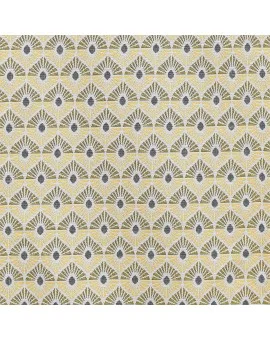 Flächenvorhang Zaire Mostaza gold Detailbild Webstoff