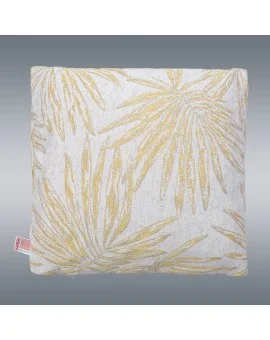 Hochwertige Kissenhülle Heili Mostaza gold 40x40 cm mit Hintergrund