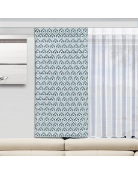 Paneele Zaire Pato blau für Wohnmobil-Fenster dekoriert