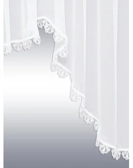 Fertigstore Carolina Blumenfenster-Store Detailansicht Spitze