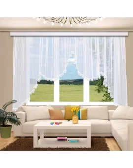Fertigstore Carolina Blumenfenster-Store mit Spitze Beispielbild