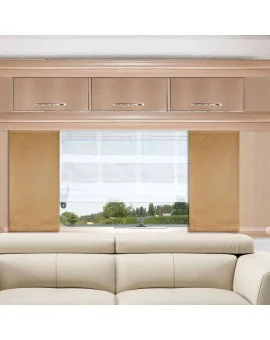 Dekoidee im Wohnmobil Cupido braun-beige Flächengardinen