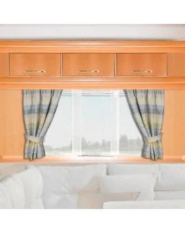 Raffhalter LIAM 2er-Set passend zum Caravan-Seitenschal LIAM grün-beige