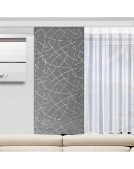 Schiebevorhang Talisa grau Beispielbild kombiniert mit Wohnwagen-Store