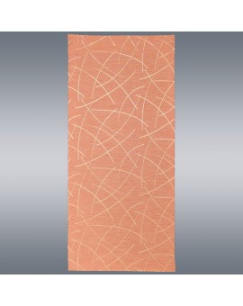 Flächengardine Talisa terrakotta Musterbild mit Glanz-Effekten