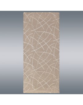 Flächengardine Talisa braun-beige Musterbild mit Glanz-Effekten