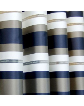 Dekoschal Adrian mit modernem Streifenmuster in blau-grau