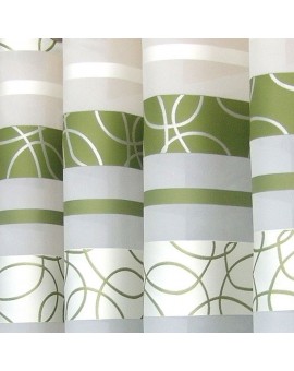 Vorhang Phantasie grün mit Streifenmuster