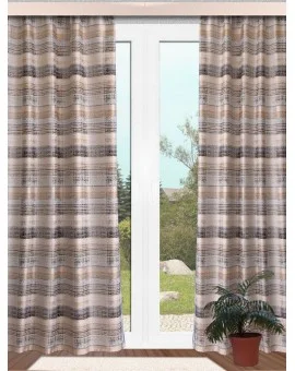 Vorhang Dekoschal Liam beige-braun hochwertige Webware