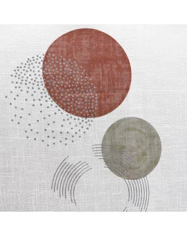 Vorhang Matou in rot Detailbild
