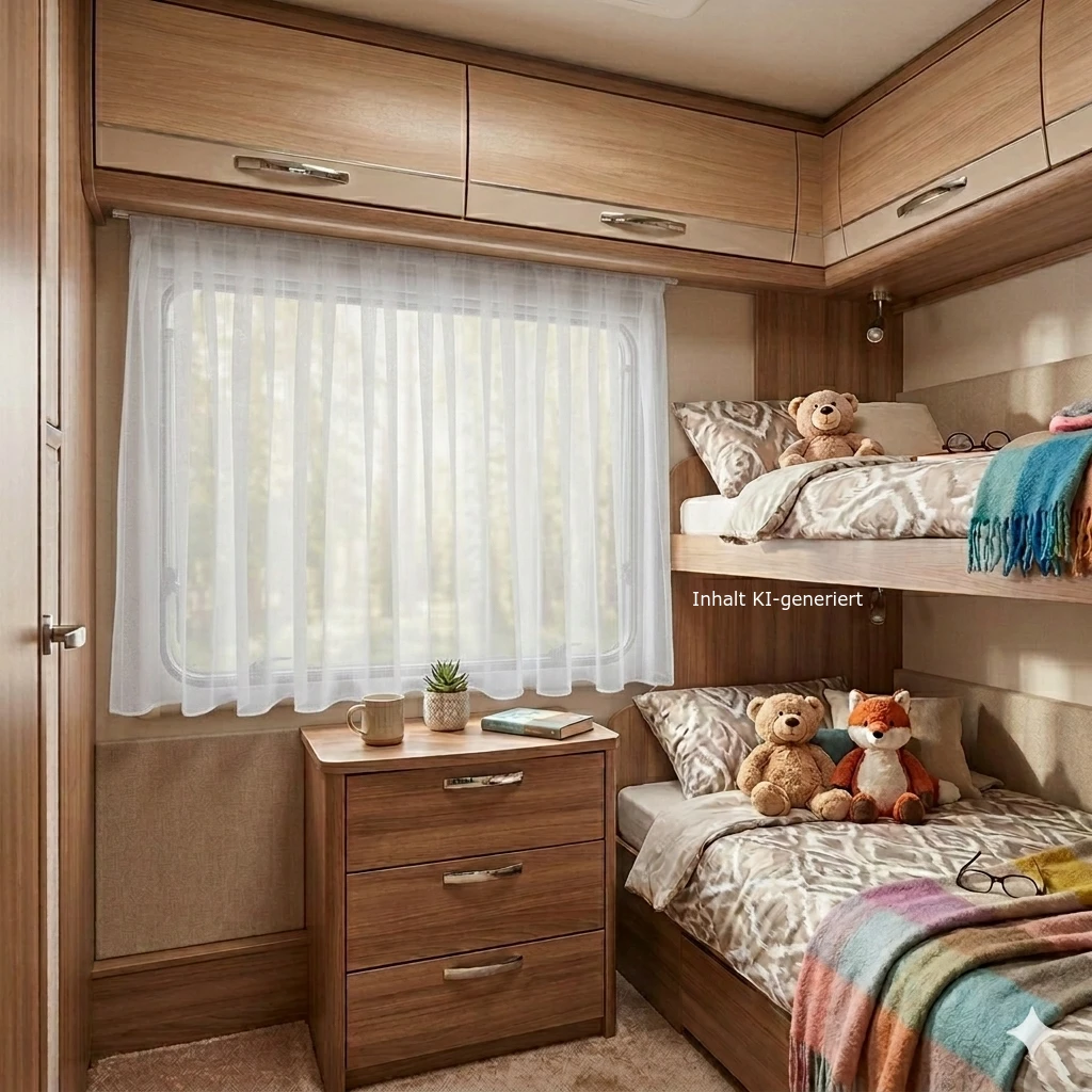 Caravan-Store TORVI weiß Längsstreifen