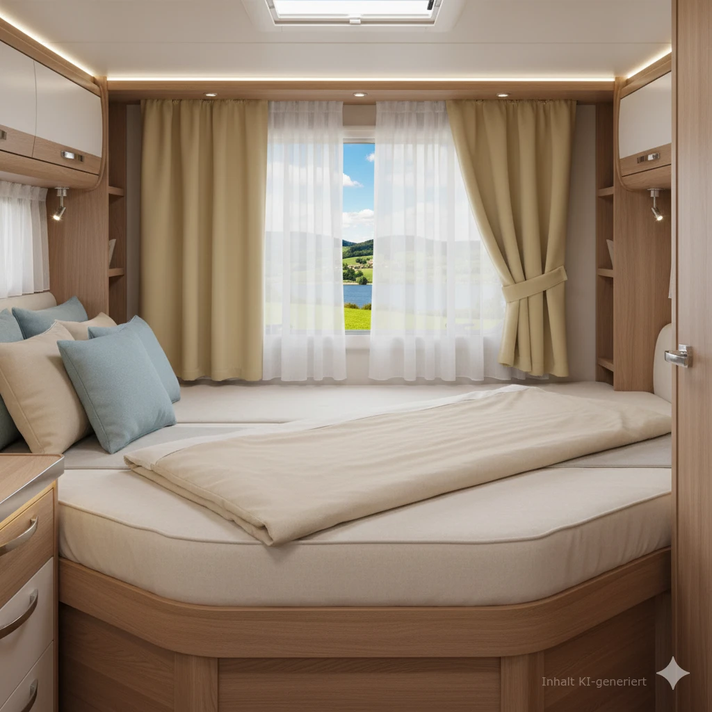Wohnmobil-Vorhang Mattis beige
