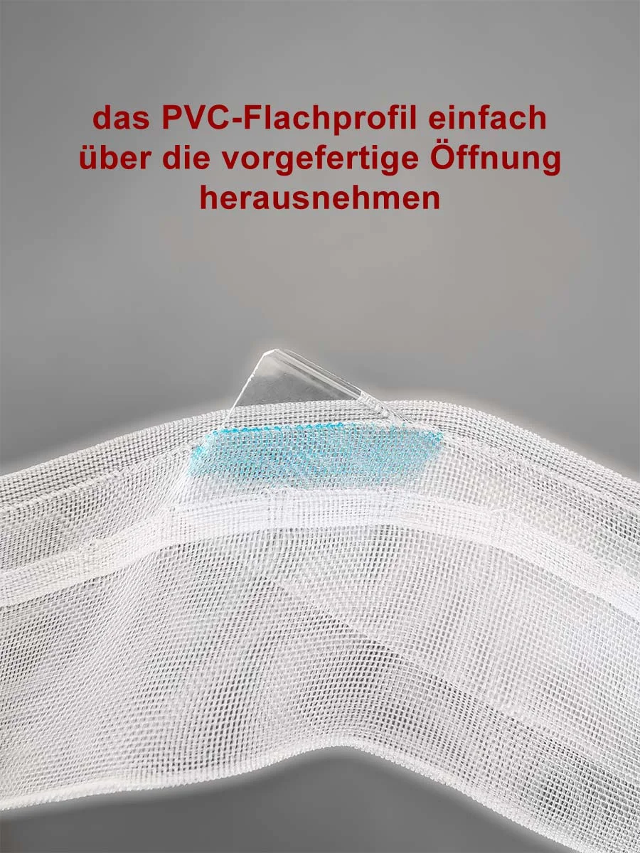 Öffnungen im Tunnelband für die Flachprofile