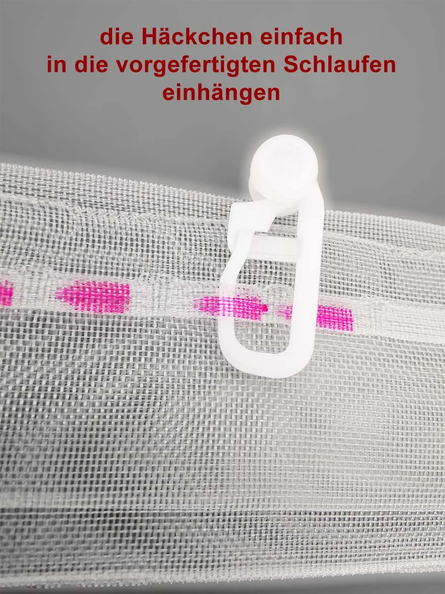 Taschenreihe für Gardinenhäkchen